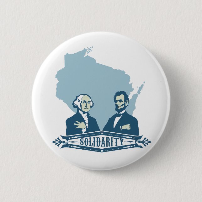 Wisconsin-solidarität Button (Vorderseite)
