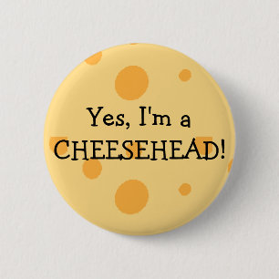Wisconsin Spaß Cheesehead Button