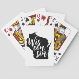 Wisconsin Spielkarten in Schwarz und Weiß