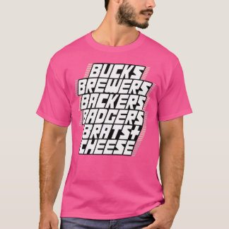 Wisconsin Sports Freunde Freunde T-Shirt