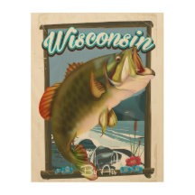 Wisconsin Staat Angelposter