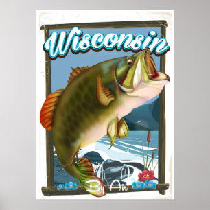 Wisconsin Staat Angelposter Poster