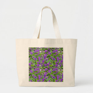 Wisconsin Staat Blume Holz Violets Jumbo Tote Tasc Stoffbeutel