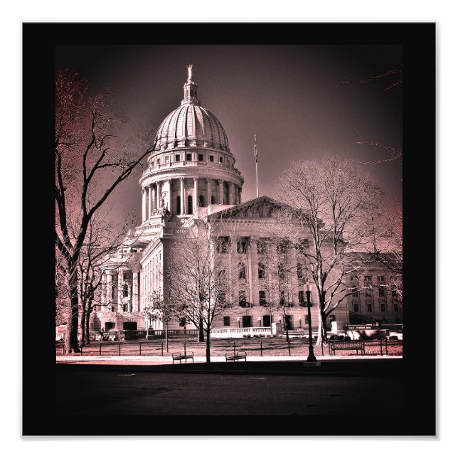 Wisconsin Staat Hauptstadt Fotodruck (Vorne)