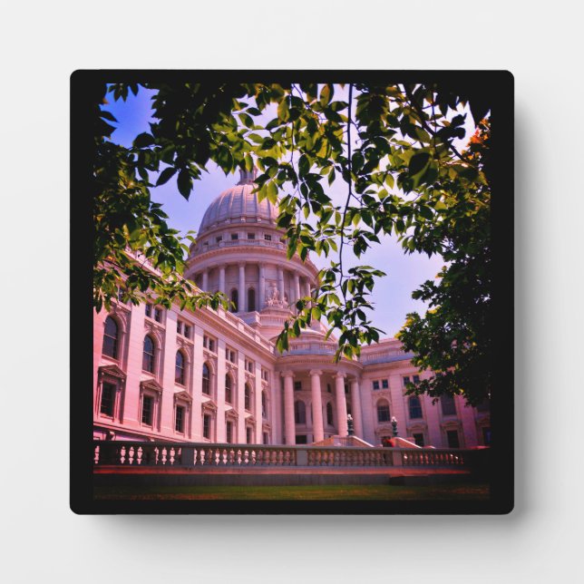 Wisconsin Staat Hauptstadt Fotoplatte (Vorderseite)