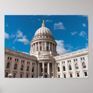 Wisconsin Staat Hauptstadt Gebäude Poster