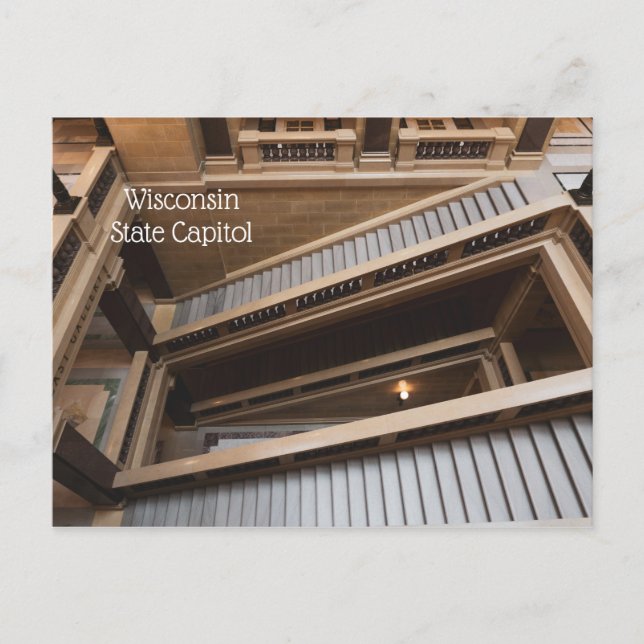 Wisconsin Staat Hauptstadt Räume Postkarte (Vorderseite)