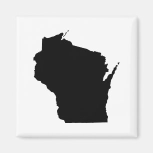 Wisconsin Staat Kontur Magnet
