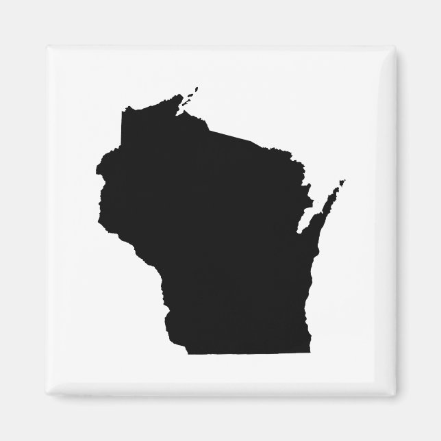 Wisconsin Staat Kontur Magnet (Vorne)