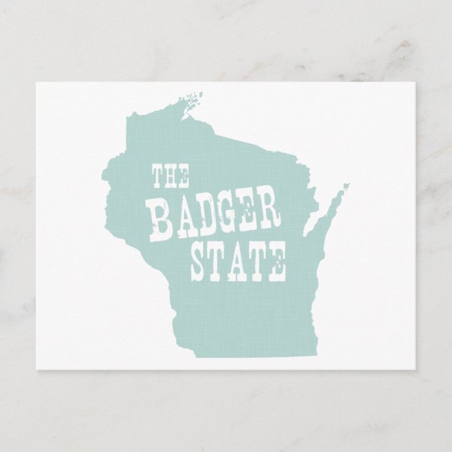 Wisconsin Staat Motto Slogan Postkarte (Vorderseite)