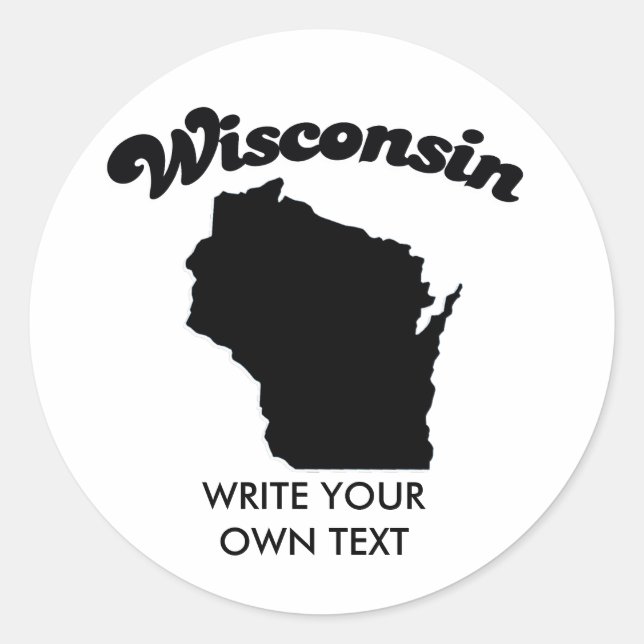 WISCONSIN STAAT MOTTO T - SHIRT RUNDER AUFKLEBER (Vorderseite)