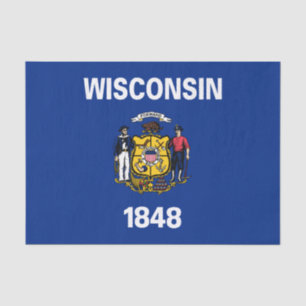 Wisconsin Staatsflagge Seidenpapier