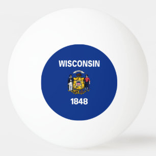Wisconsin Staatsflagge Tischtennisball
