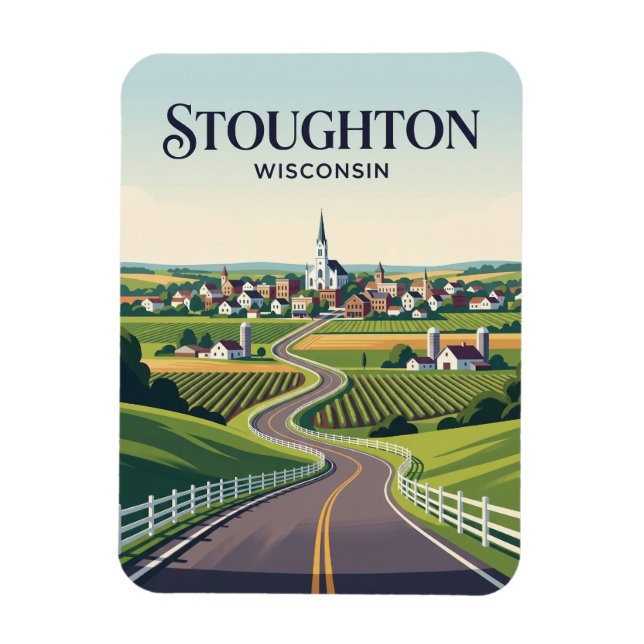 Wisconsin-Städtchen USA Magnet (Vertikal)