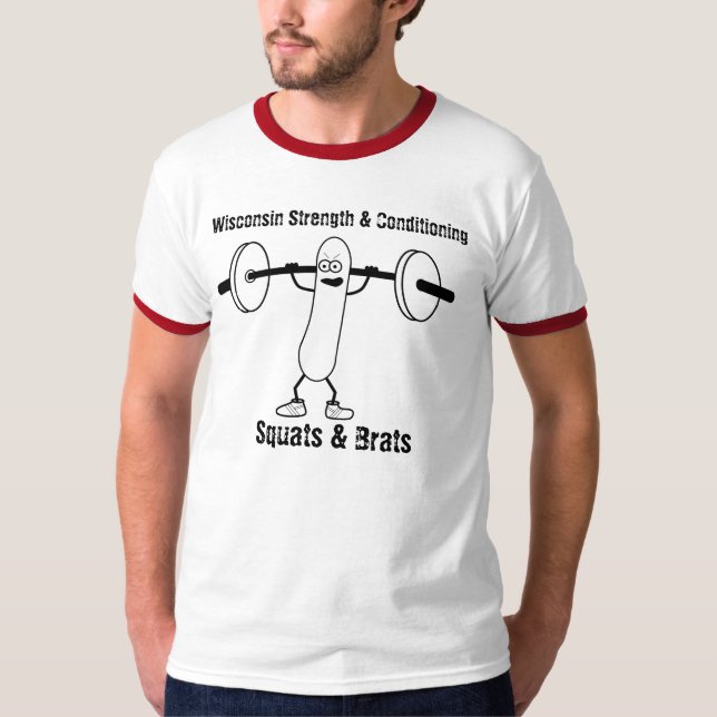 Wisconsin-Stärke und Konditionierung T-Shirt (Vorderseite)