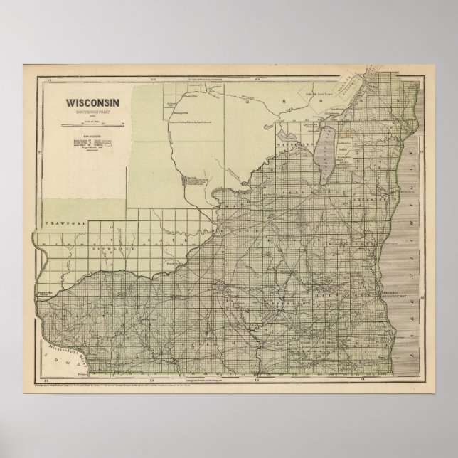 Wisconsin-Südteil Poster (Vorne)