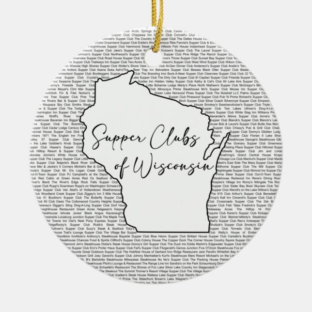Wisconsin Supper Club Theme Keramik Ornament (Vorne)