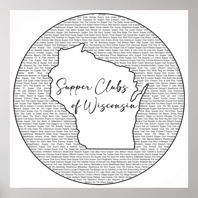 Wisconsin Supper Club Theme Poster (Vorne)