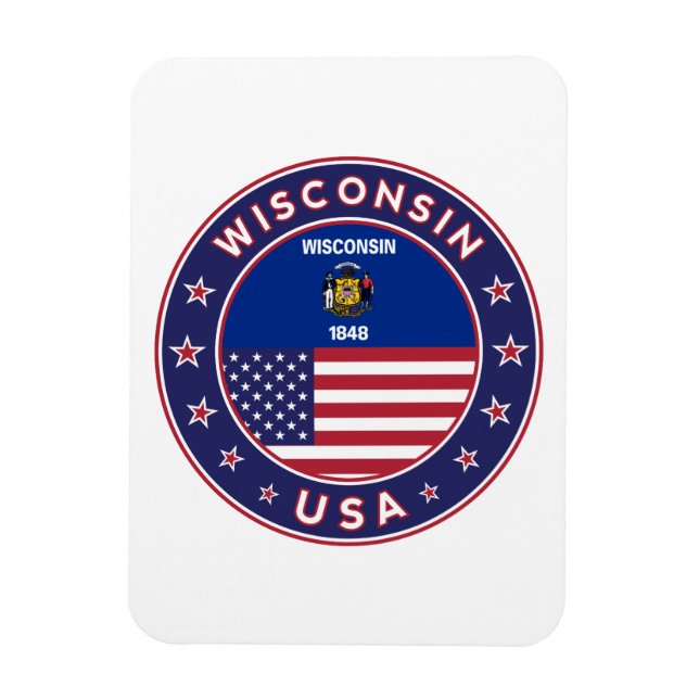 Wisconsin-T - Shirt Magnet (Vertikal)