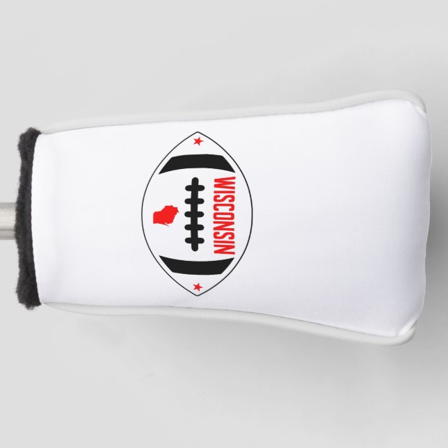 Wisconsin Themed Football Golf Headcover (Vorderseite)