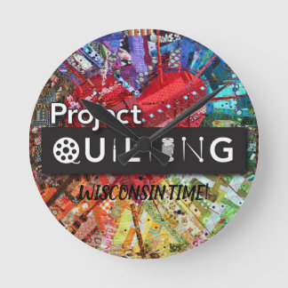 Wisconsin Time Project QUILTING Clock Runde Wanduhr