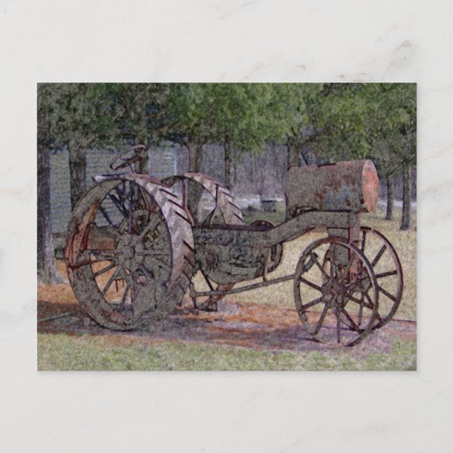 Wisconsin Tractor Postkarte (Vorderseite)