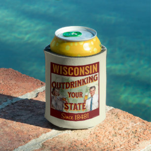 Wisconsin übertrinkt Ihren Staat seit 1848 Dosenkühler