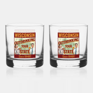Wisconsin übertrinkt Ihren Staat seit 1848 Whiskyglas