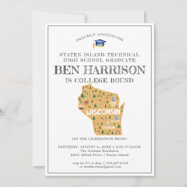 Wisconsin | Uni Bound Graduation Party (Vorderseite)