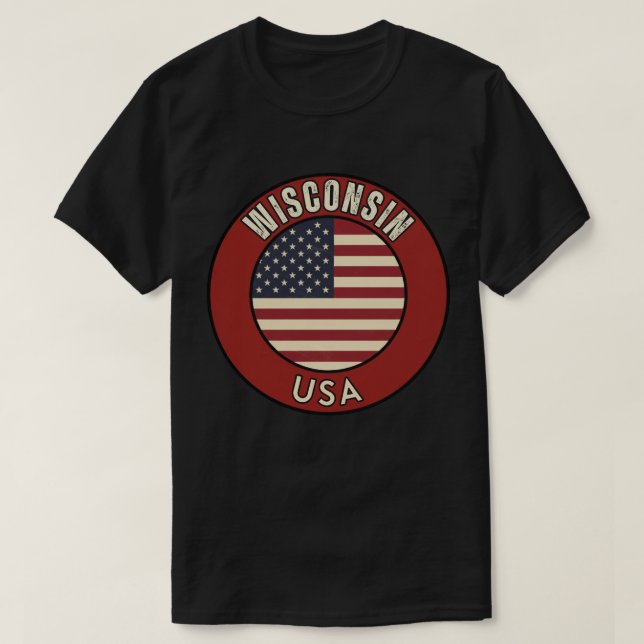 Wisconsin United States of America  T-Shirt (Design vorne)