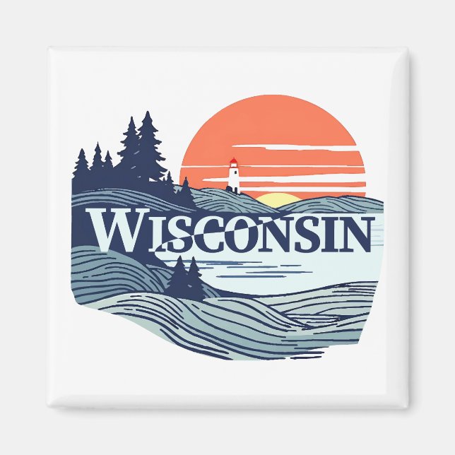 Wisconsin USA Magnet (Vorne)