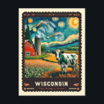 Wisconsin | Vincent Van Gogh Inspiriert Postkarte<br><div class="desc">Entdecken Sie die bezaubernde Mischung aus Wisconsins Naturlandschaft und dem ikonischen Kunststil von Vincent van Gogh in unserem "Wisconsin" | Vincent van Gogh Inspiriert Postkarte". Diese Postkarte ist eine Hommage an Wisconsins malerische Schönheit, die durch die wirbelnden, lebendigen Striche von Van Gogh's impressionistischer Technik neu erfunden wurde. Es erfasst das...</div>