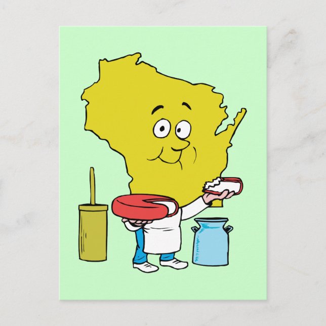 Wisconsin WI Cheese Vintage Travel Souvenir Postkarte (Vorderseite)