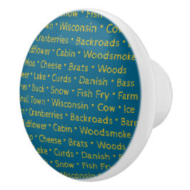 Wisconsin Words Keramik Knob Keramikknauf