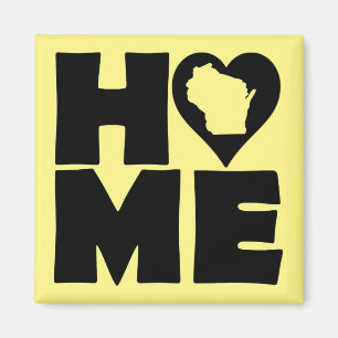 Wisconsin-Zuhause-Herz-Staats-Kühlschrankmagnet Magnet