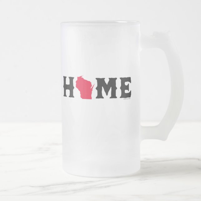 Wisconsin Zuhause Mattglas Bierglas (Rechts)