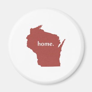 Wisconsin Zuhause Silhouette Staat Karte Magnet