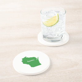 Wisconsin Zuhause Silhouette Staat Karte Untersetzer