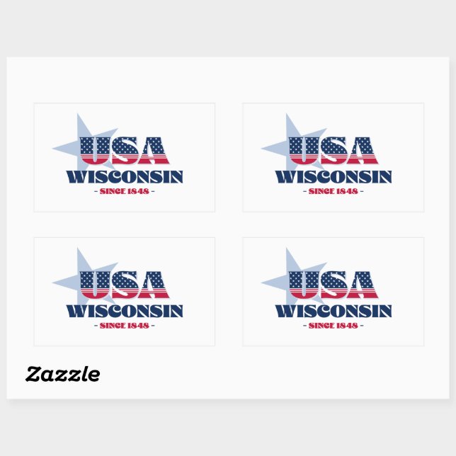 Wisconsin Zuhause Staat Sticker (Blatt)