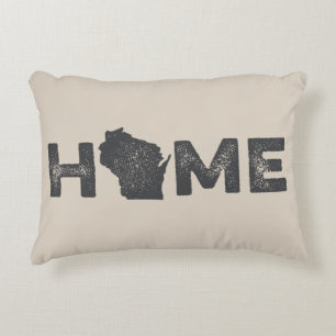 Wisconsin-Zuhause-Staats-Liebe-Kissen Zierkissen