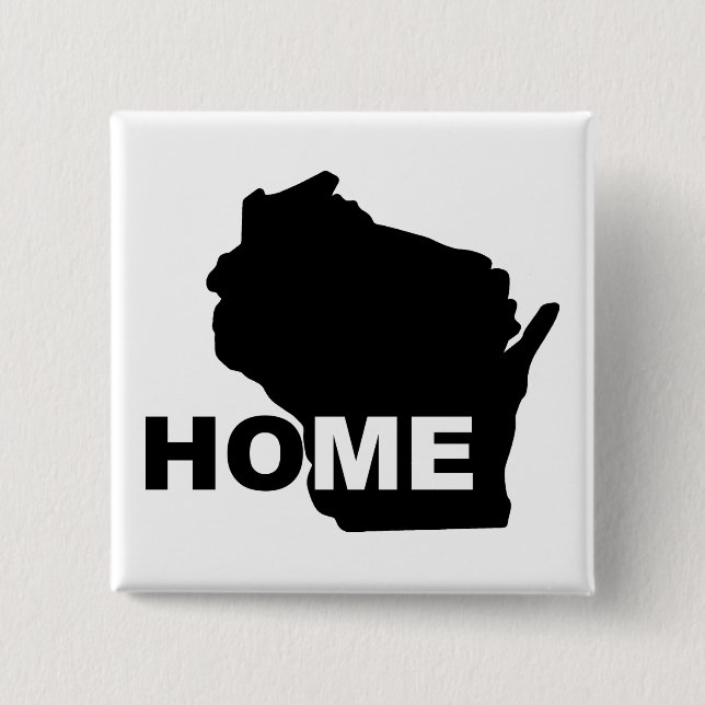 Wisconsin-Zuhause weg von Button (Vorderseite)