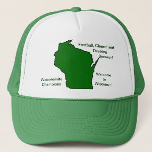 Wisconsinite Champions Football, Käse und Bier Truckerkappe