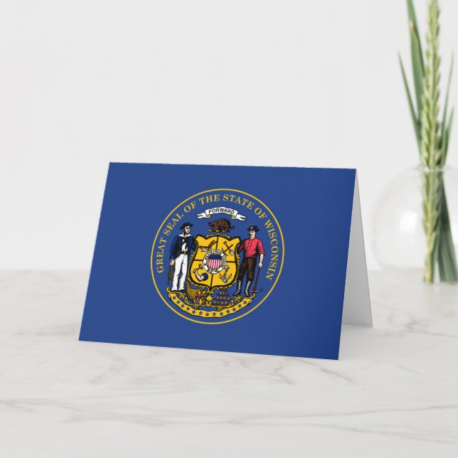 Wisconsinite Seal, Seal of Wisconsin Karte (Vorderseite)
