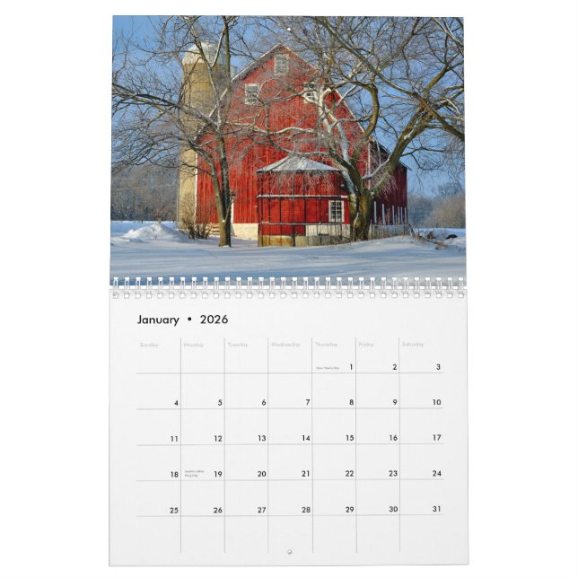 Wisconsins treibendes Jahr 2015 Kalender (Jan 2026)