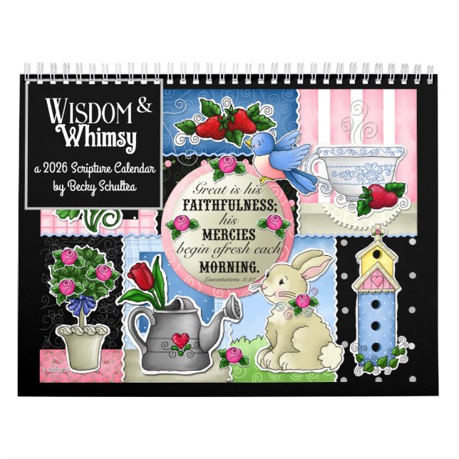 "Wisdom and Whimsy" 2026 Scripture Calendar Kalender (Titelbild)