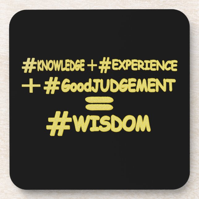 "WISDOM EQUATION" Niedliches Ausdrucksdesign. Jetz Getränkeuntersetzer (Vorderseite)