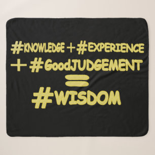 "WISDOM EQUATION" Niedliches Ausdrucksdesign. Jetz Sherpadecke