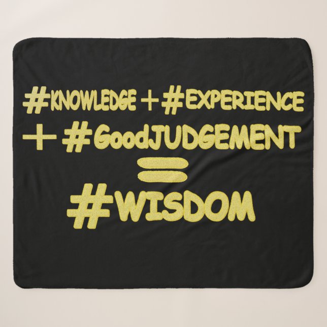 "WISDOM EQUATION" Niedliches Ausdrucksdesign. Jetz Sherpadecke (Vorderseite (Horizontal))