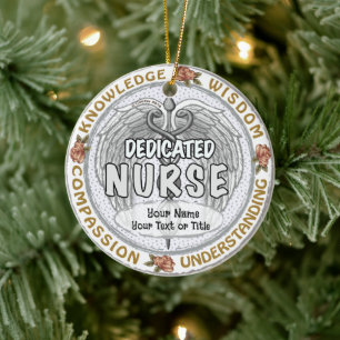 Wisdom Nurse Keramik Ornament