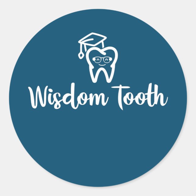Wisdom tooth Dentist Dental hygienist Doctor Runder Aufkleber (Vorderseite)